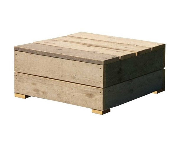 Tafel van steigerhout, bouwtekening laag Bouwtekeningen voor steigerhout en