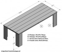 Maak deze tafel zelf van steigerhout. Eenvoudige bouwtekening met onderdelenlijst.
