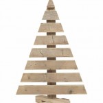Voorbeeld van een houten kerstboom.