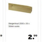 Prijsvergelijking voor steigerhout.