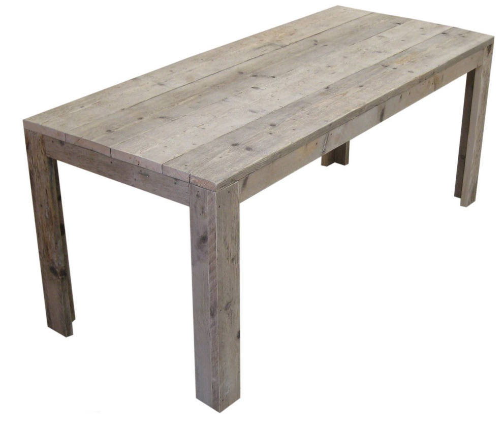 Bouwtekening om zelf tafels te maken van steigerhout, gratis.